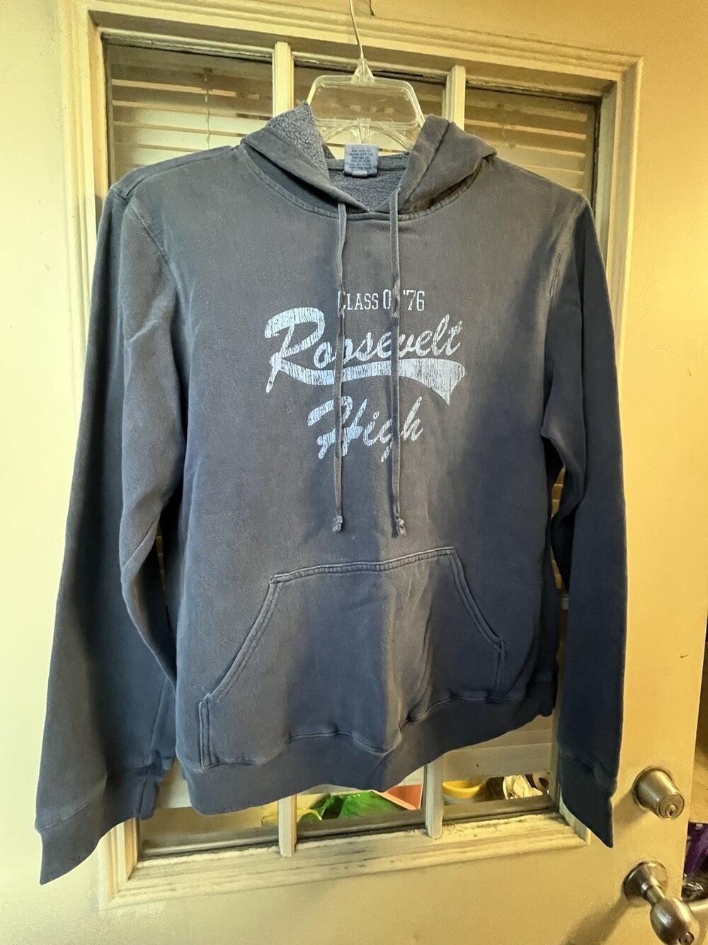 Y2K Old Navy Hoodie women's Extra Large Blue Faded Lightweight sweatshirt 76